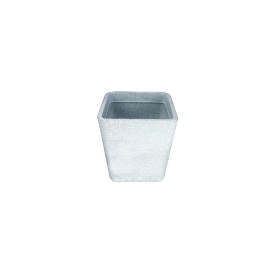 Solen Garden LUSINE 200 light grey speckled square planter made of durable LLDPE.