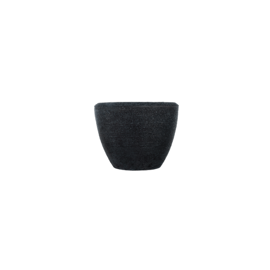Solen Garden LIORA 230 dark grey textured LLDPE planter with a wide opening and tapered base.