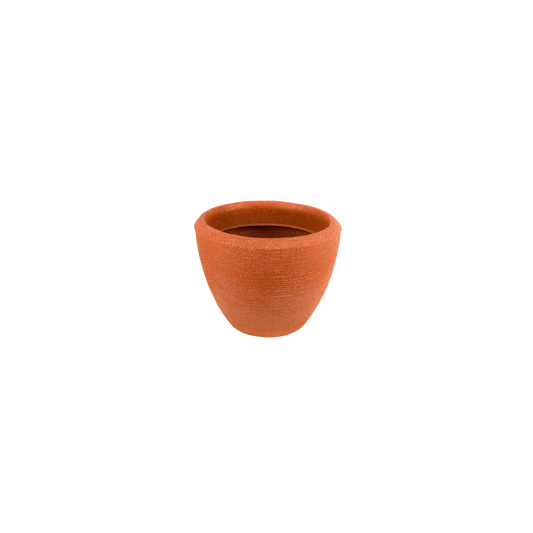 Solen Garden LIORA 230 terracotta planter with textured finish and wide opening. Lightweight LLDPE construction.