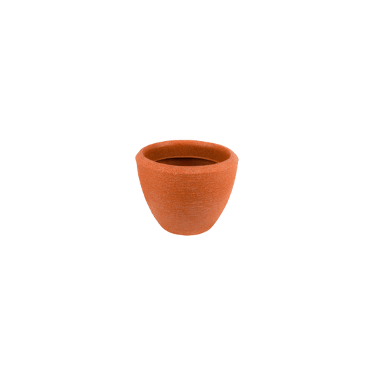 Solen Garden LIORA 220 terracotta planter with textured finish. Lightweight LLDPE construction, 4-gallon capacity, ideal for indoor/outdoor use.